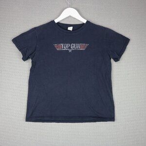 Top Gun Navy Faded Tee Womens Large